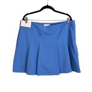 Lady Hagen Off To The Races 17” Pleat Skort Tennis Golf Blue Womens Size 14 NWT